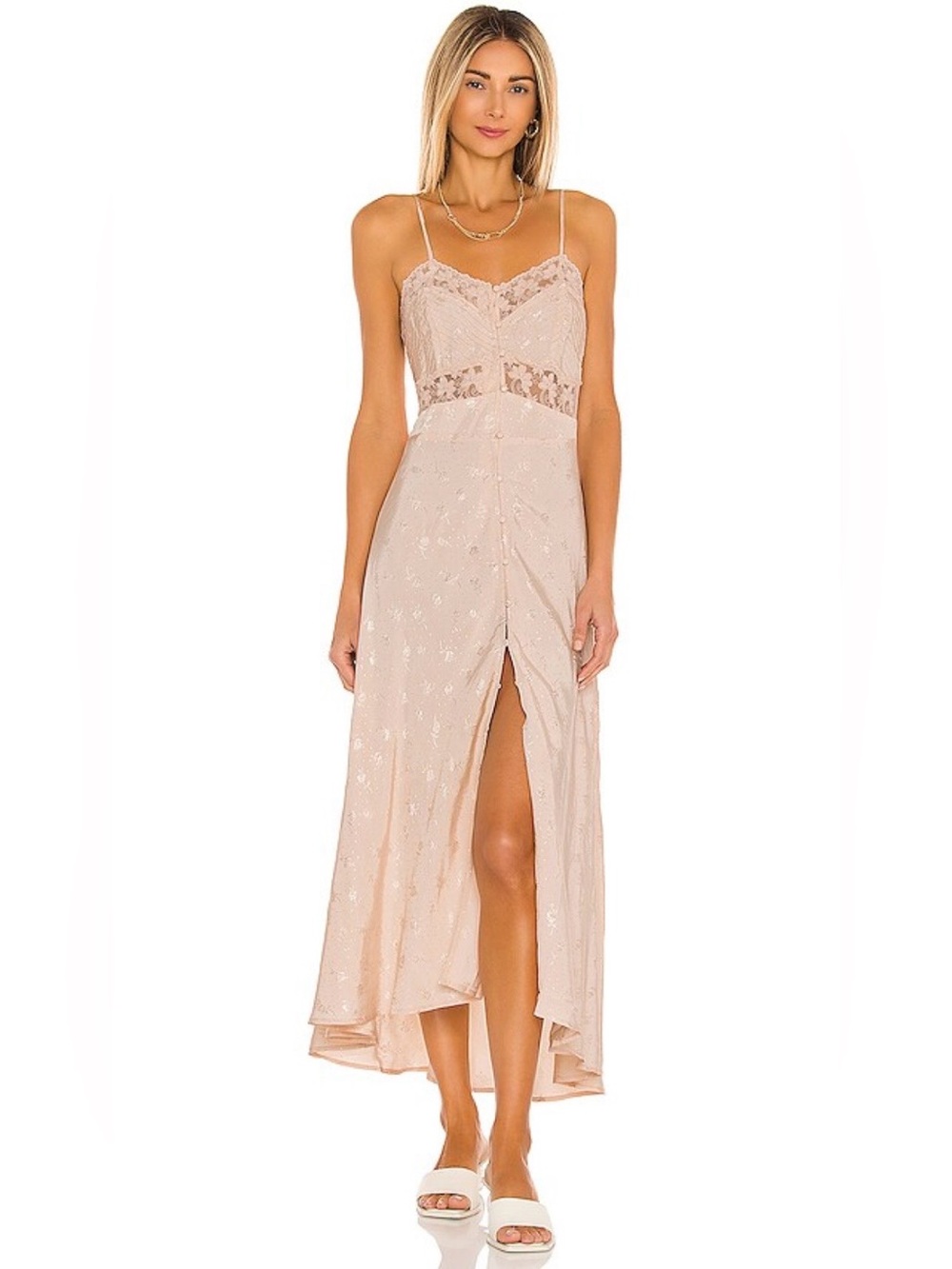 ASTR The Label Dream Catcher Dress Lace Button Delicate Romantic Ethereal